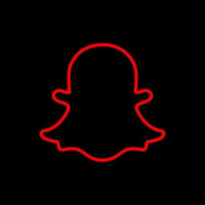 Red and Black Snapchat Icon