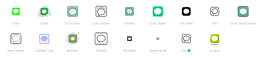Aesthetic Messages Icons from Icons8