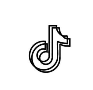 White TikTok Icon