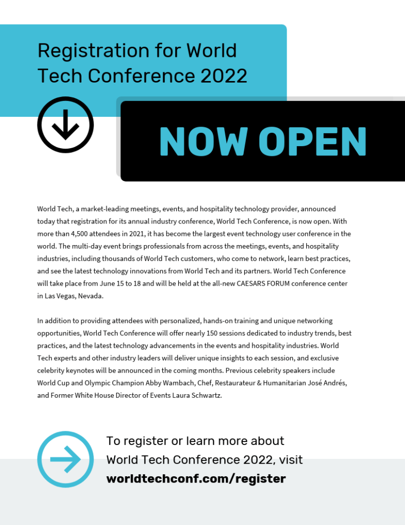 Registration for World Tech Conference 2022 - Letterhead Template