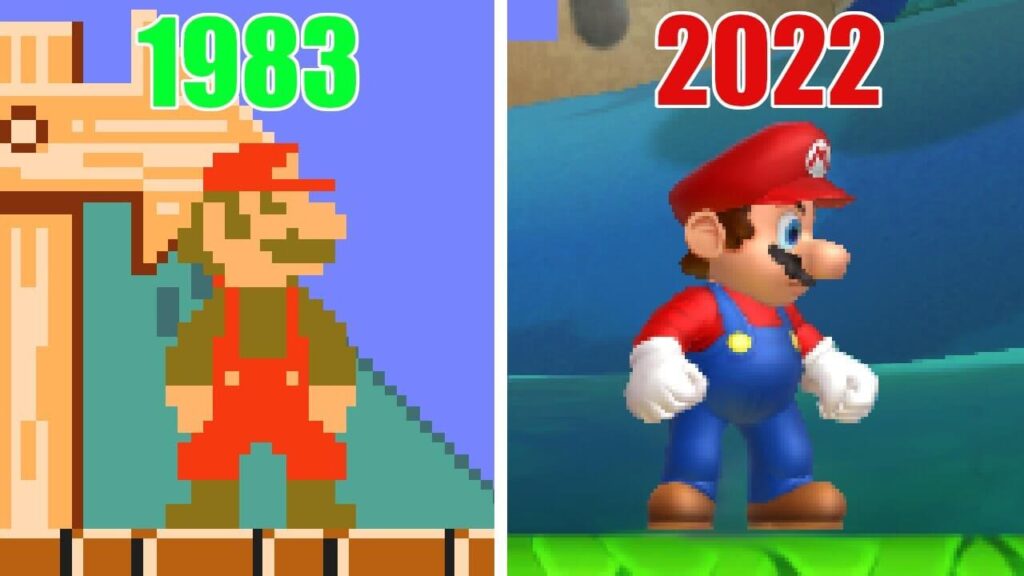 Super Mario - 1983 vs 2022