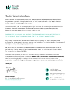 The Allen Watson Institute Team - Letterhead Template