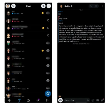Chats in Dark Mode