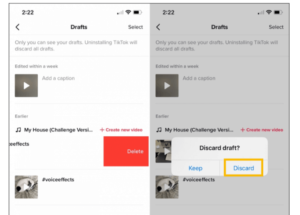 TikTok Drafts