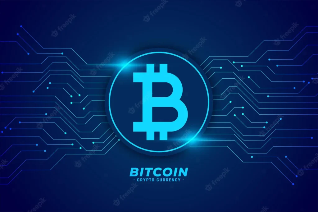 bitcoin-technology-background-with-circuit-lines