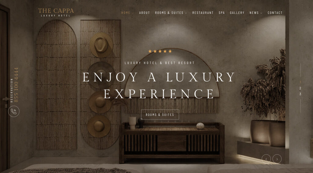 A Luxury Hotel Website Design