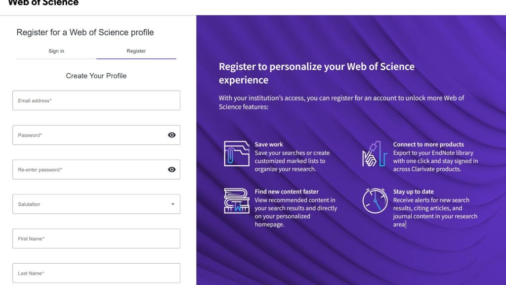 Web of Science Author Registration
